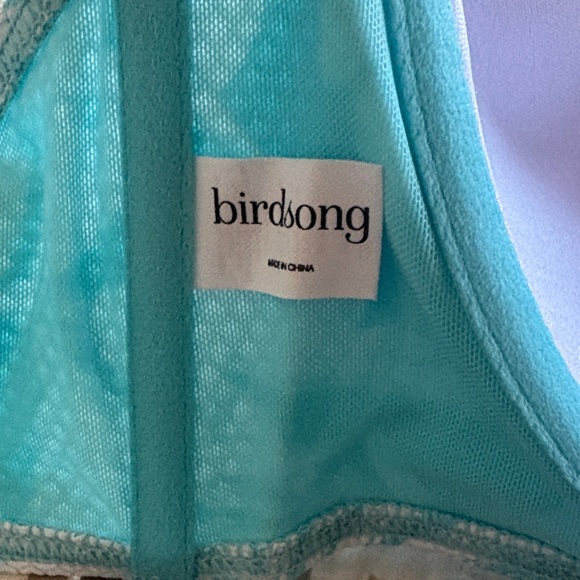 Birdsong Blue White Floral Wrap Bikini Swim Top 38DDd BNWT - Picture 3 of 8